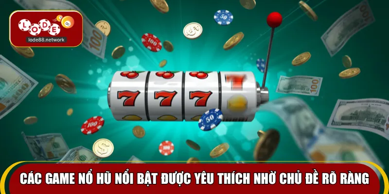 Các game nổ hũ nổi bật được yêu thích nhờ chủ đề rõ ràng
